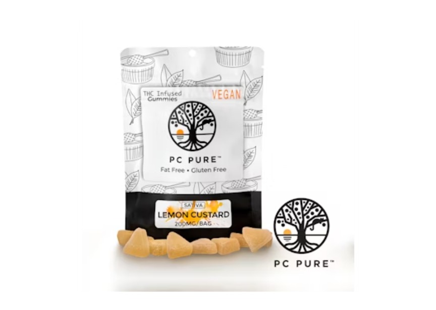 Photograph of product: Pc Pure | Lemon Custard Gummies | 200mg/10pc