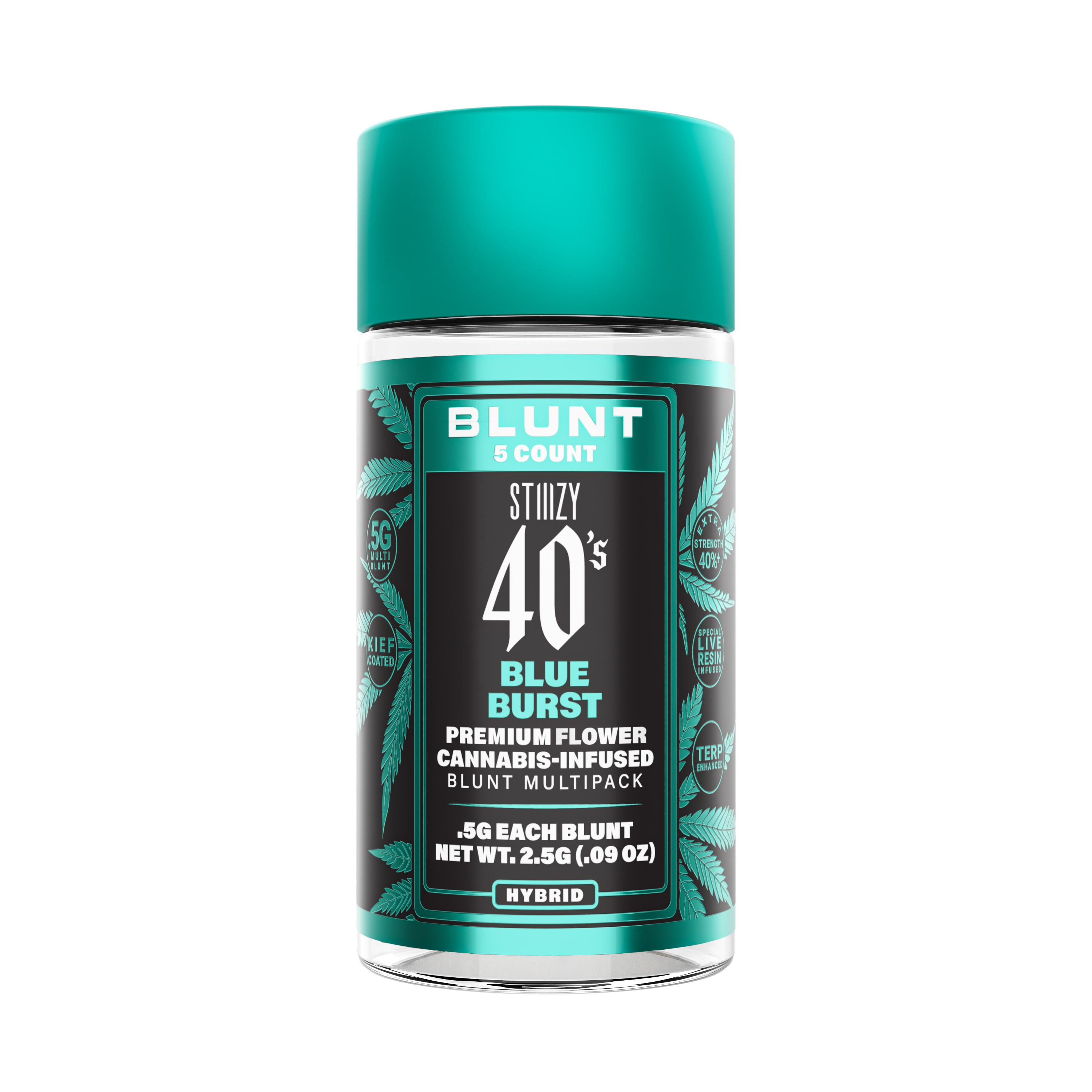 Photograph of product: Stiiizy - Infused Mini-Blunts 40's 5pk - Blue Burst (H) (2.5g)