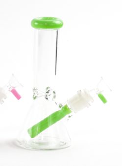 Photograph of product: LuvBuds - MILKY GREEN - 8" Color Accented Bong