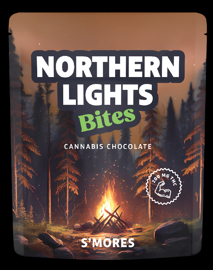 Photograph of product: Northern Lights FX - S'mores Chocolate Bites - 200mg