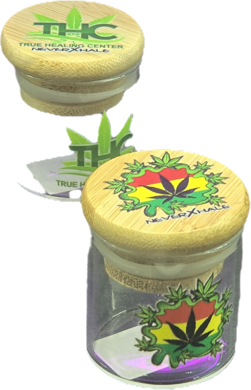 Photograph of product: Metro 1 | Bamboo Glass Jars | 40mm |