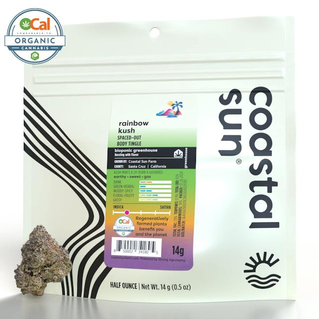 Photograph of product: Rainbow Kush 14g Greenhouse Flower