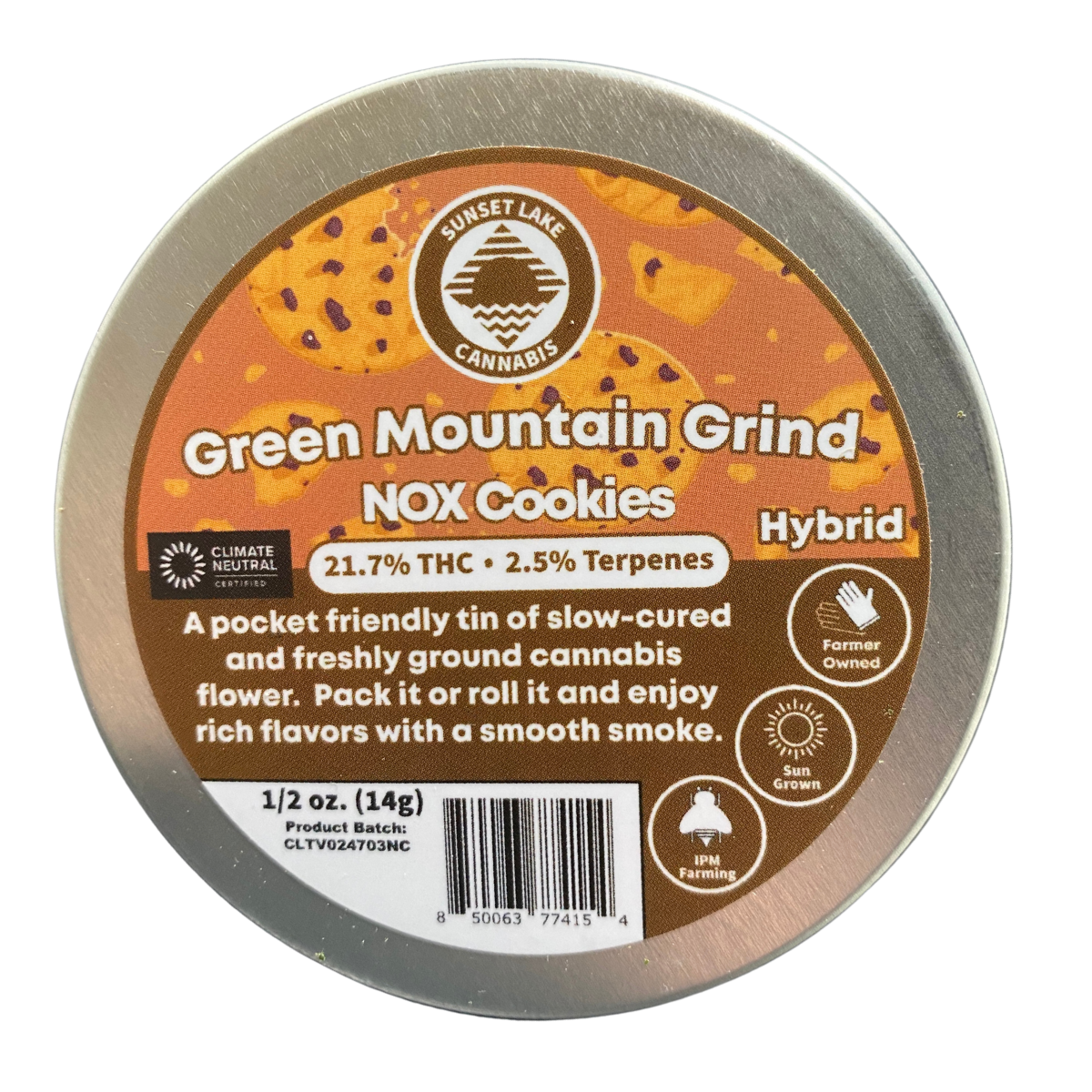 Photograph of product: Sunset Lake - Pre-Ground Flower - Nox Cookies 1/2 - 14g