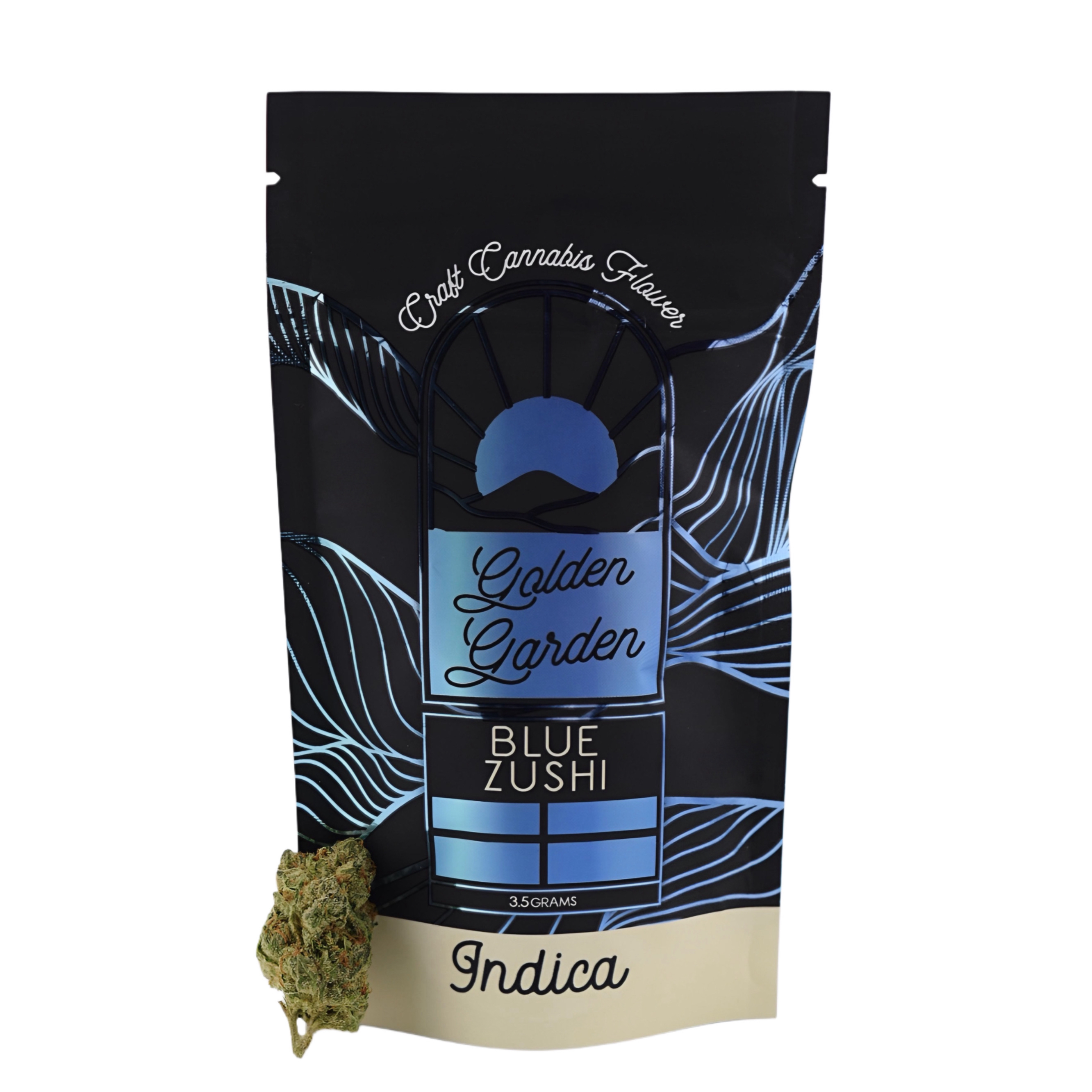 Photograph of product: Golden Garden | Flower | Blue Zushi | 3.5g