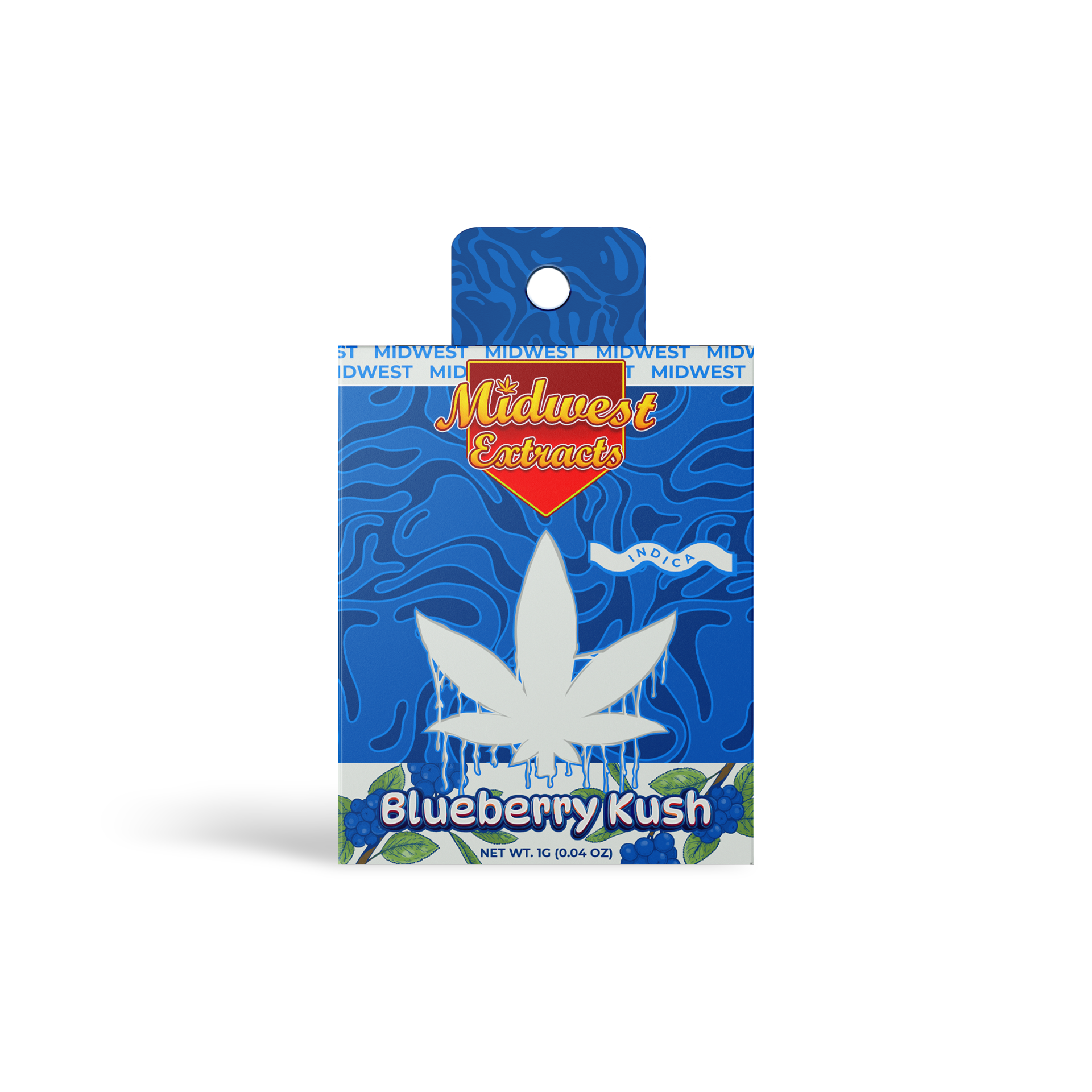 Photograph of product: Blueberry Kush | 1g Distillate Vape Cartridge