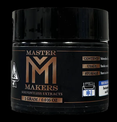 Photograph of product: Master Makers Bacio Pancakes Cold Cure Full Spec Live Rosin