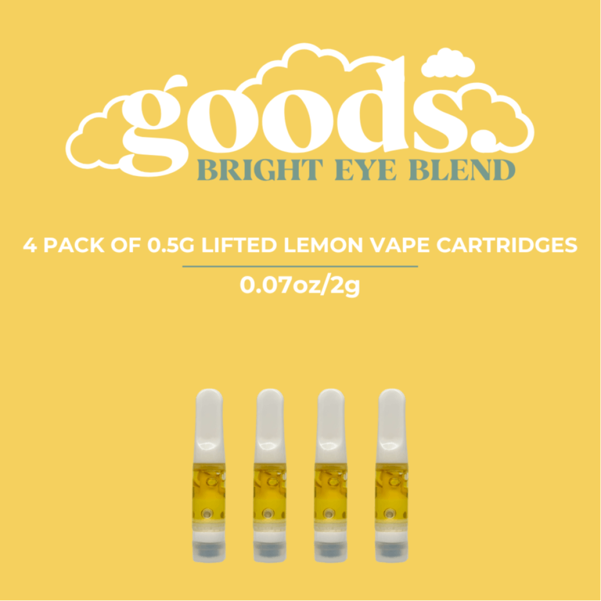 Photograph of product: Lifted Lemon | Distillate Cartridge 4pk | 2g