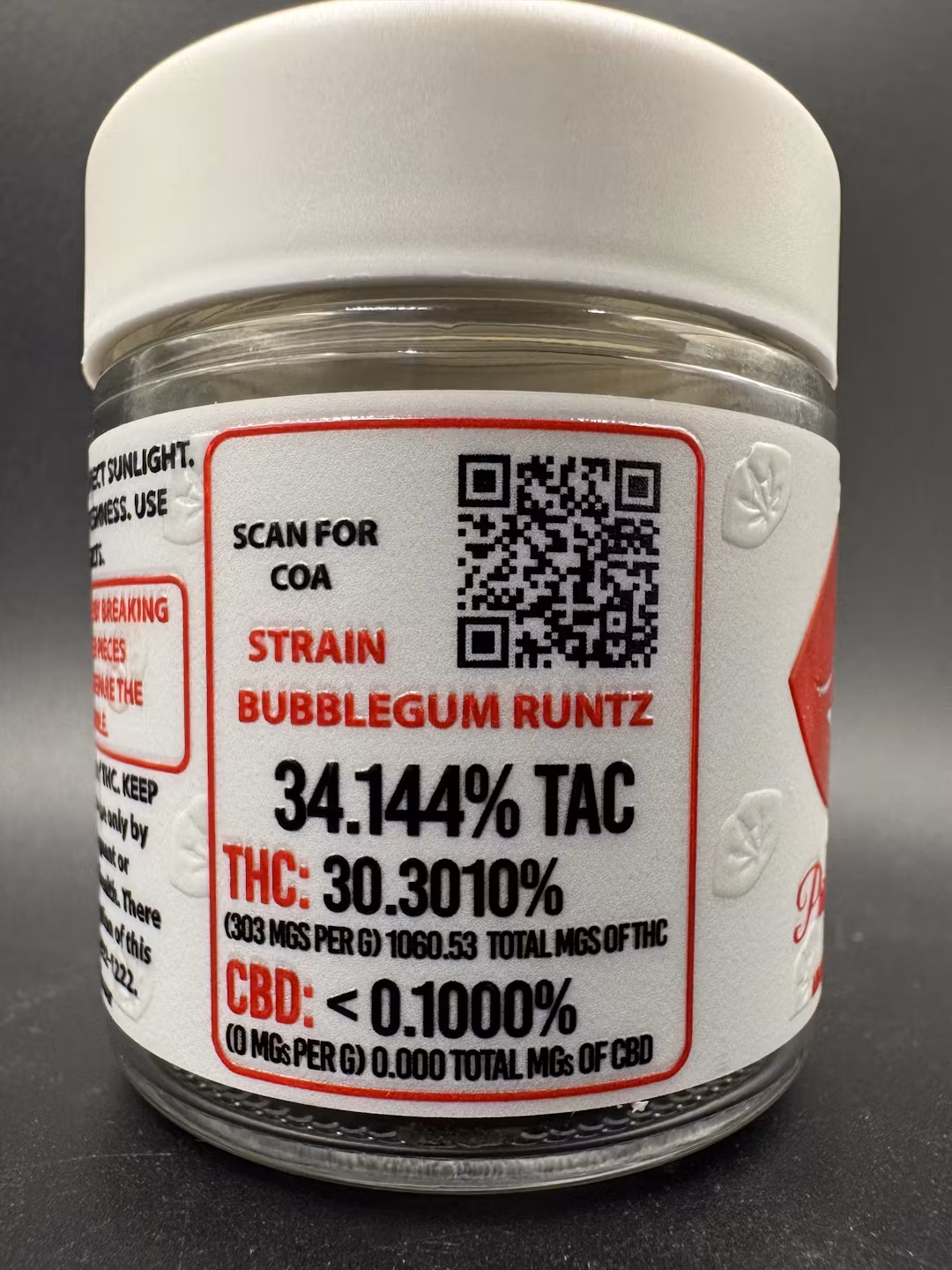 Photograph of product: Priscilla's Garden| Bubblegum Runtz | Hybrid (Indoor) - 3.5g