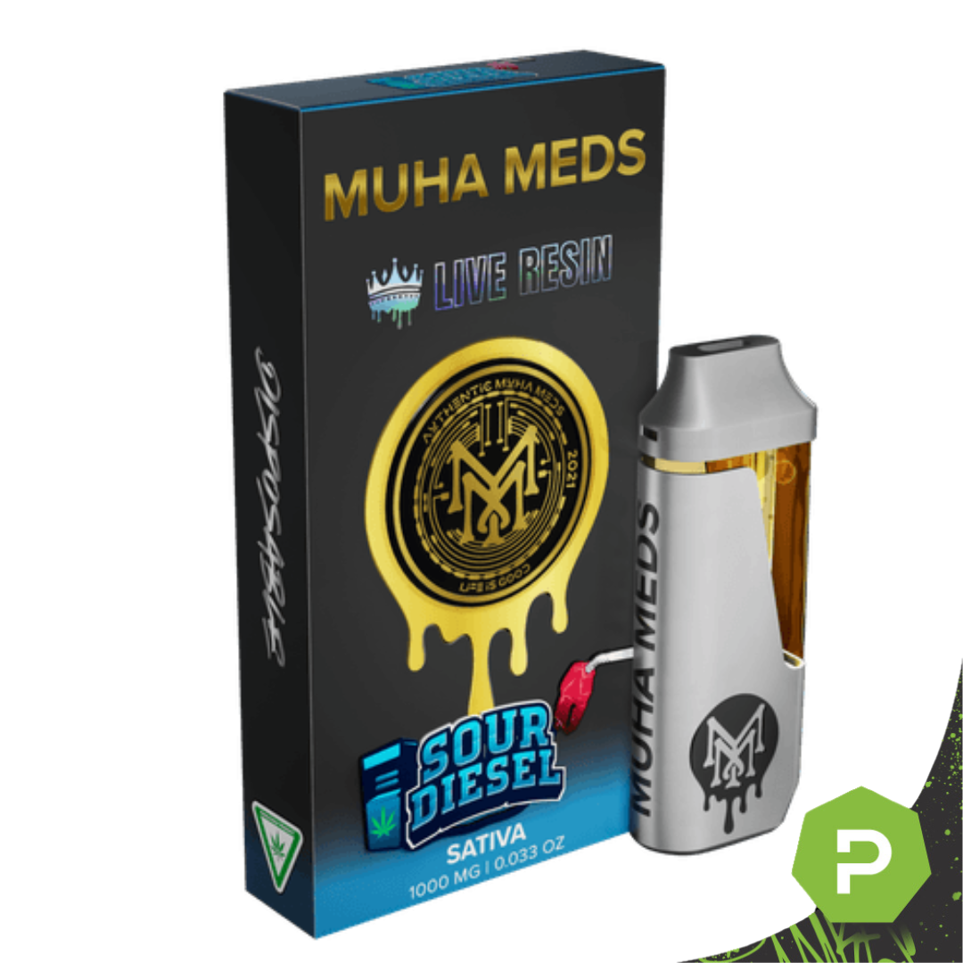 Photograph of product: Muha Meds Live Resin Disposable | Super Sour Diesel