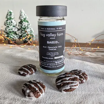 Photograph of product: BAKED Mint Chocolate Chip Cookies 50 mg