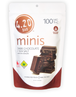 Photograph of product: 4.20 Bar Mini - Dark Sea Salt [100mg] 10pk Edibles
