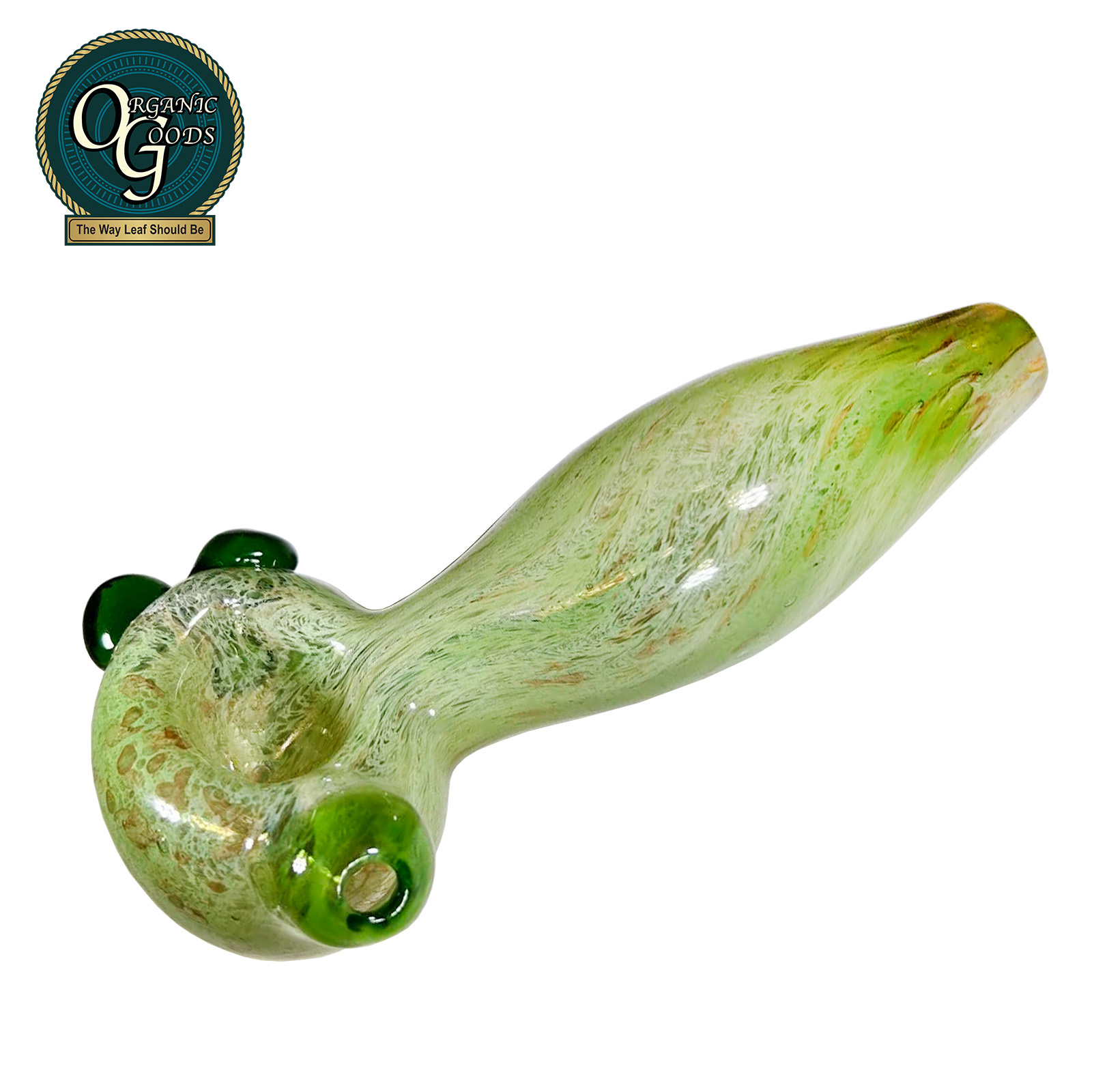 Photograph of product: 4.5" Green Marble Spoon Hand Pipe