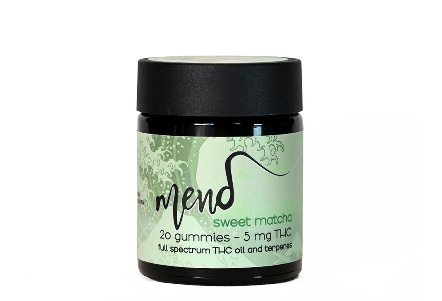 Photograph of Product: Mend Botanical | Sweet Sativa Matcha Gummies | 5mg THC 20 Pack