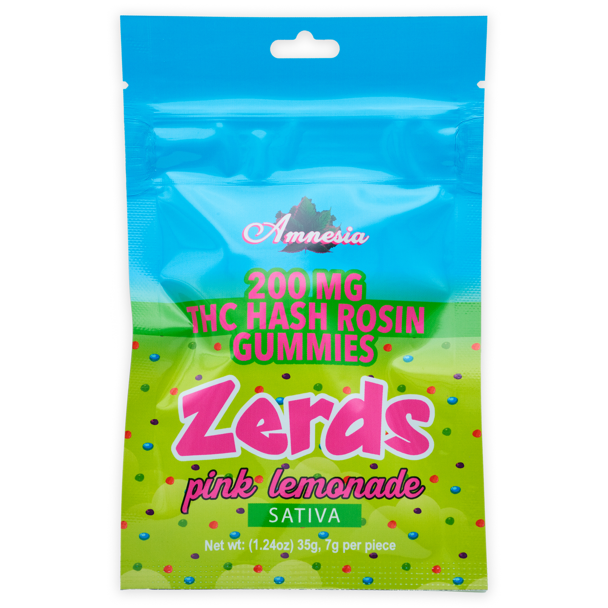 Photograph of product: Zerds | Pink Lemonade | 200MG au chocolat Rosin Gummies