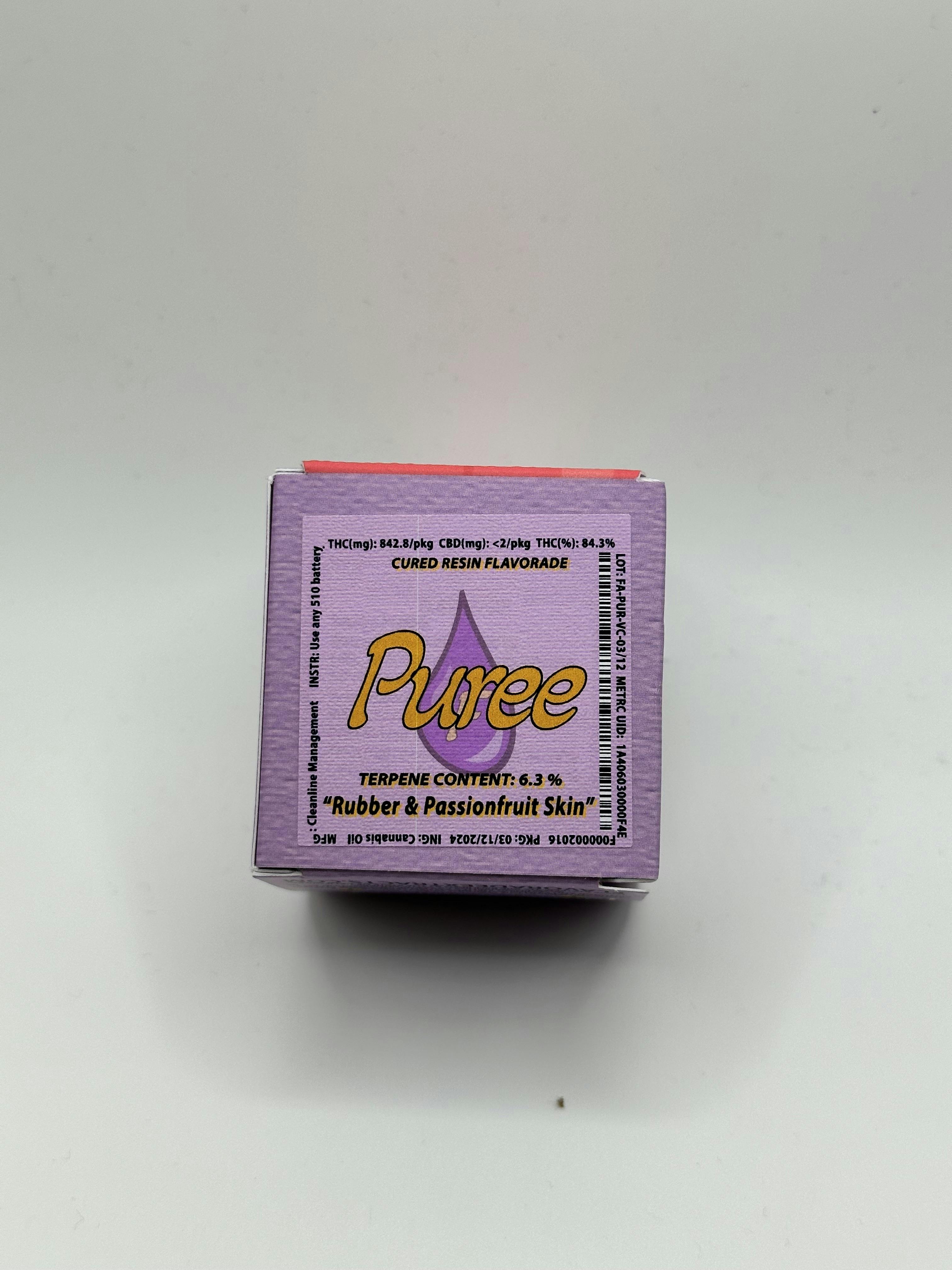 Photograph of product: FLAVORADE PUREE 1G CURED RESIN CARTRIDGE