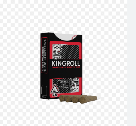 Photograph of product: [Kingroll Jr] Infused Preroll 4 Pack - 3g - Mango Kush x Cannalope Kush (I)