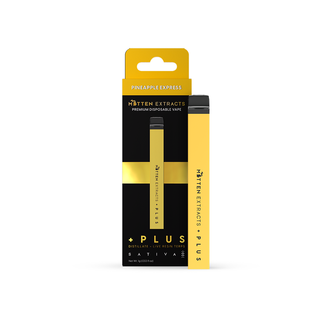 Photograph of product: Mitten + PLUS - Disposable 1g - Pineapple Express - Oui'd