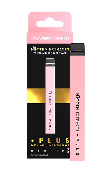 Photograph of product: Mitten Extracts | Strawberry Sherbet Disposable Vape | REC