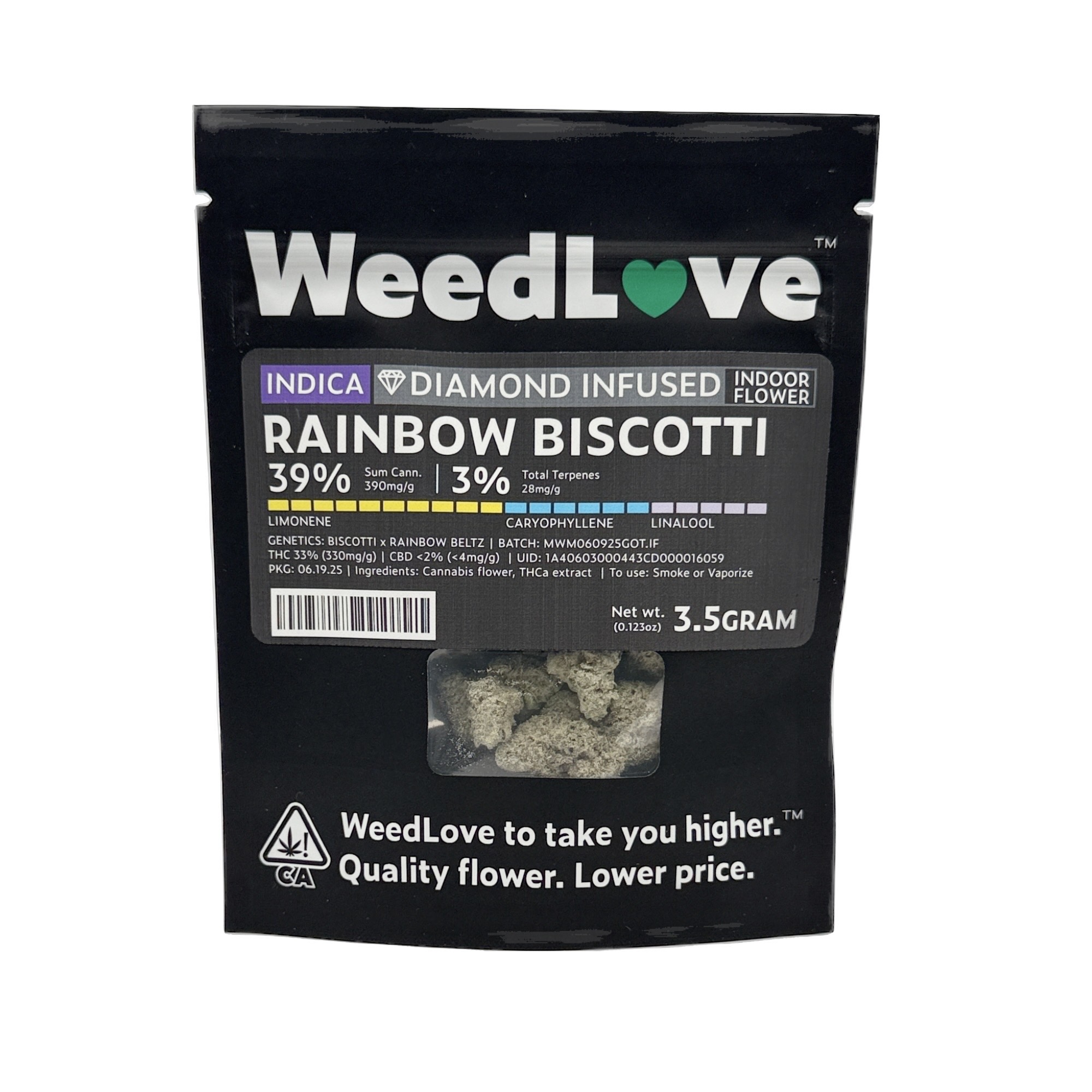 Photograph of product: RAINBOW BISCOTTI INFUSED EIGHTH