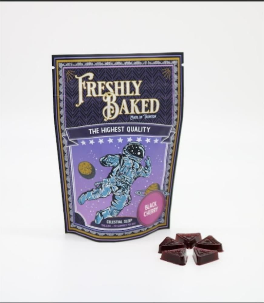 Photograph of product: Celestial Sleep Black Cherry Gummies 1:1 TH-oui:CBN | Edibles | 200mg