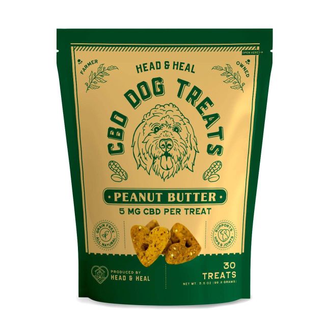 Photograph of product: Head & Heal | Peanut Butter CBD Dog Treats | 150MG