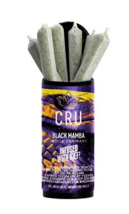 Photograph of product: CRU | Black Mamba | 6pk | Infused Pre-rolls