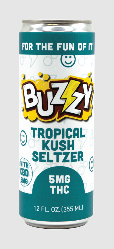 Photograph of product: Tropical Kush Seltzer | TH-oui:CBD | 12oz. each