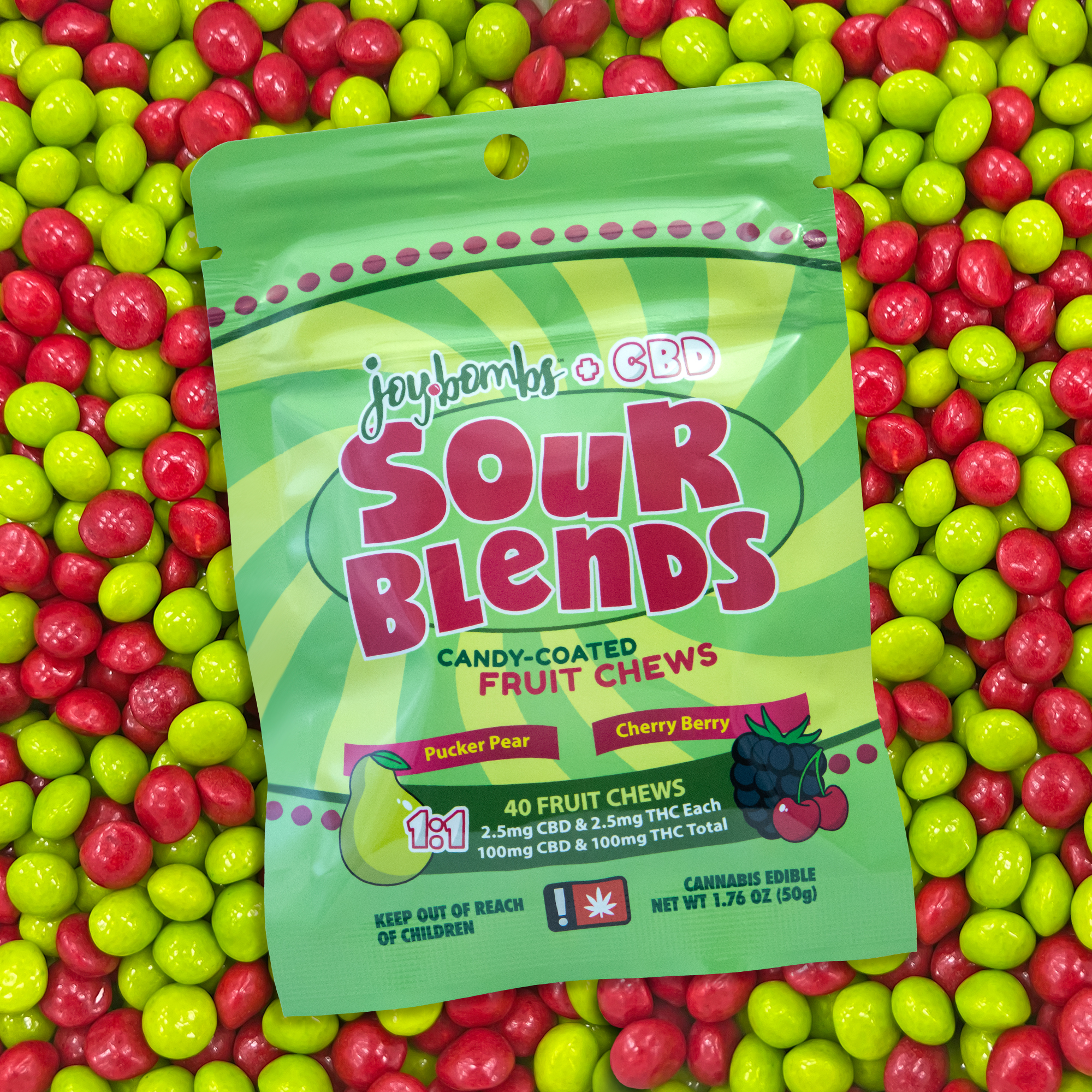 Photograph of product: Fruit Chews 1:1 | Sour Blends | 40pk