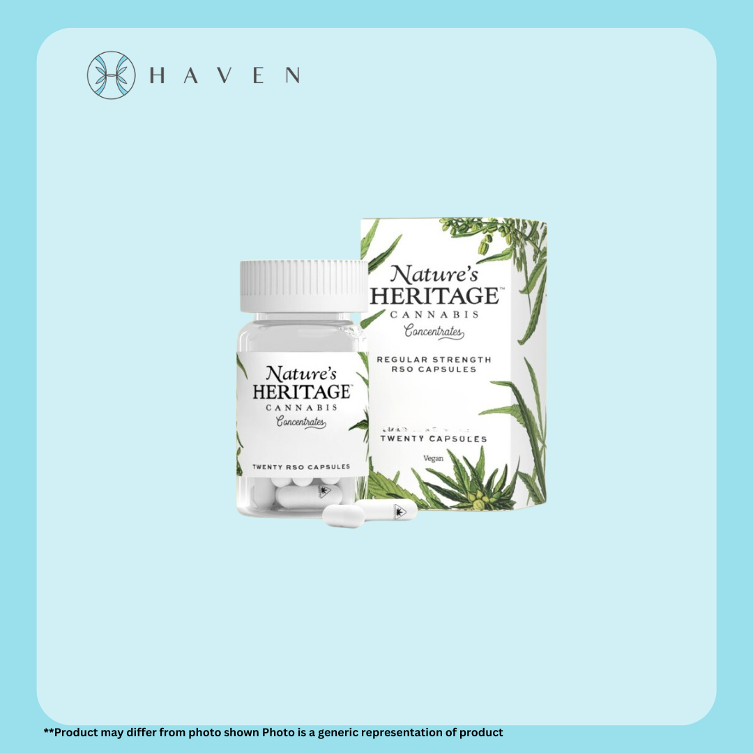 Photograph of product: 10mg RSO Capsules 10 Pack | Nature's Heritage
