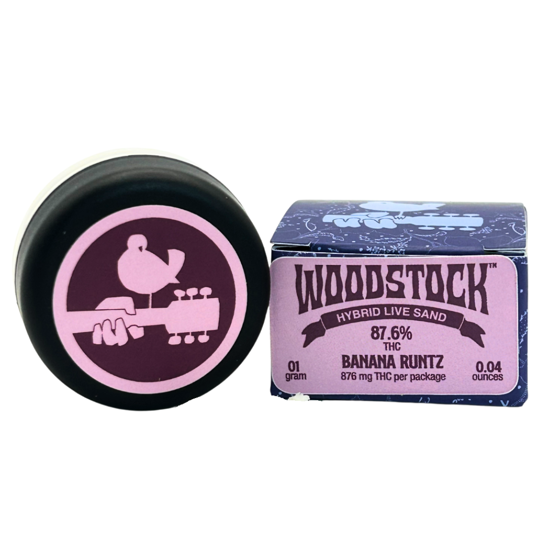 Photograph of product: Woodstock | Banana Runtz | Live Resin Sand