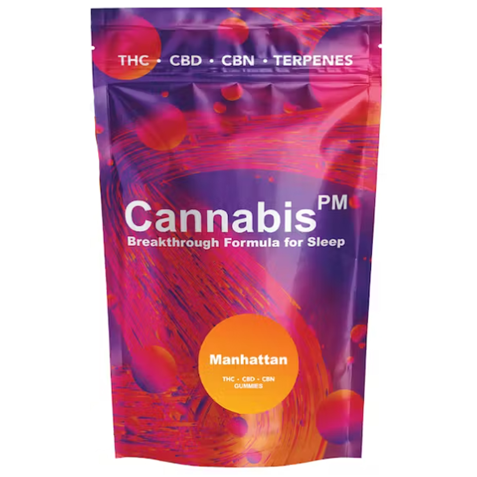 Photograph of product: Oui'd PM Manhattan 1:1:1 50mg TH-oui/CBD/CBN Gummies Rec