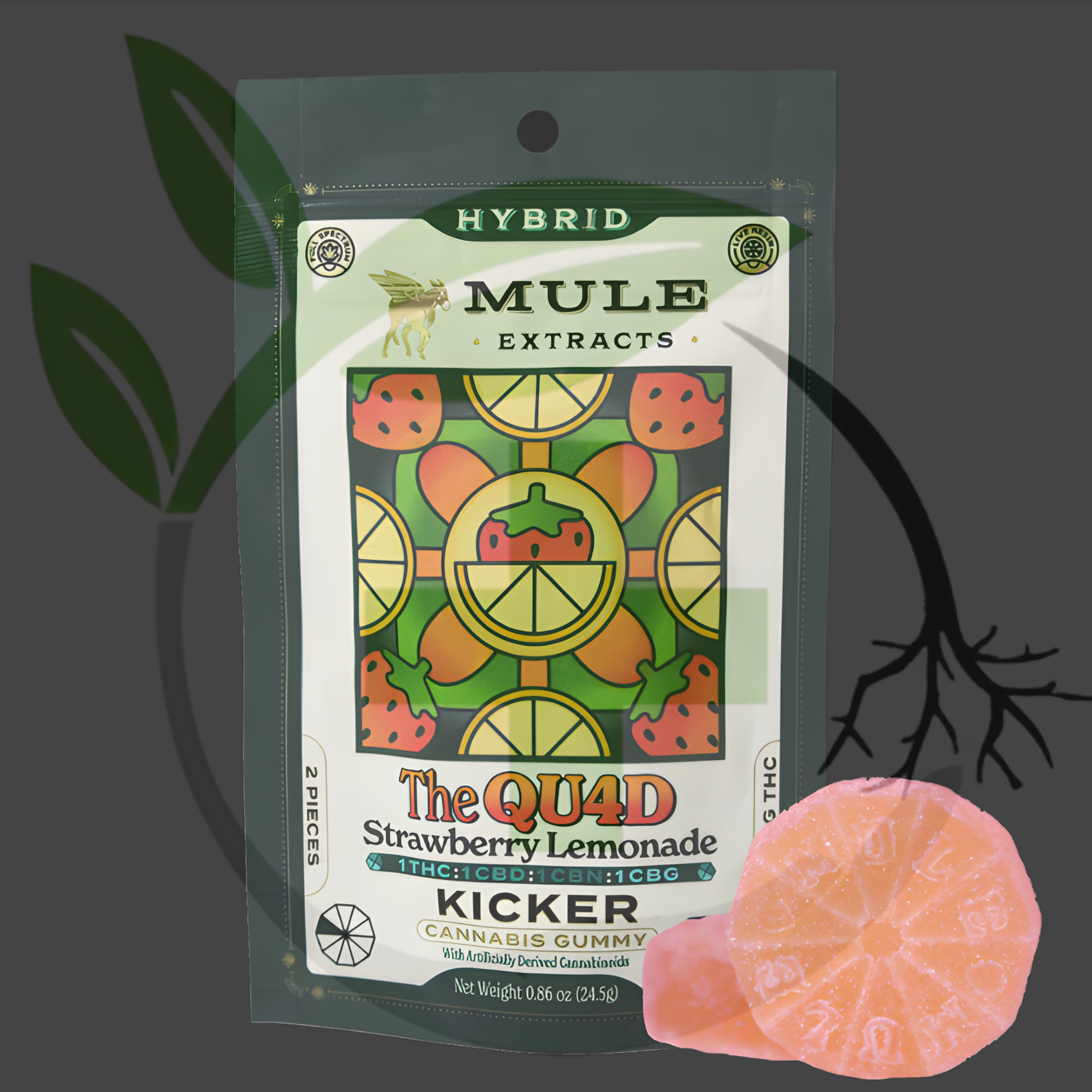 Photograph of product: *Gummy - TF - Mule - 100mg - GLS - Strawberry Lemonade 1:1:1:1