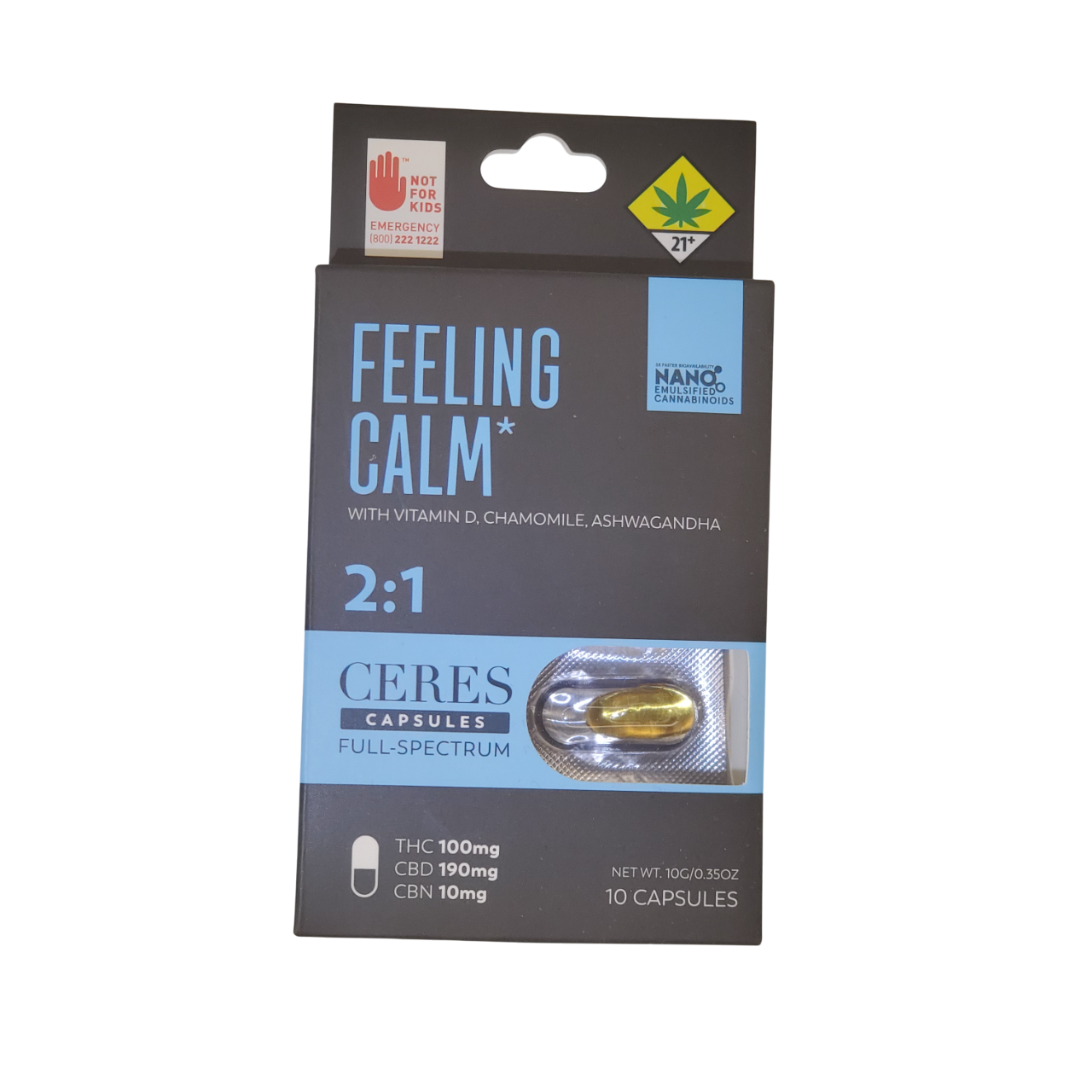 Photograph of product: Ceres Capsules Feeling Calm 2:1 10pk