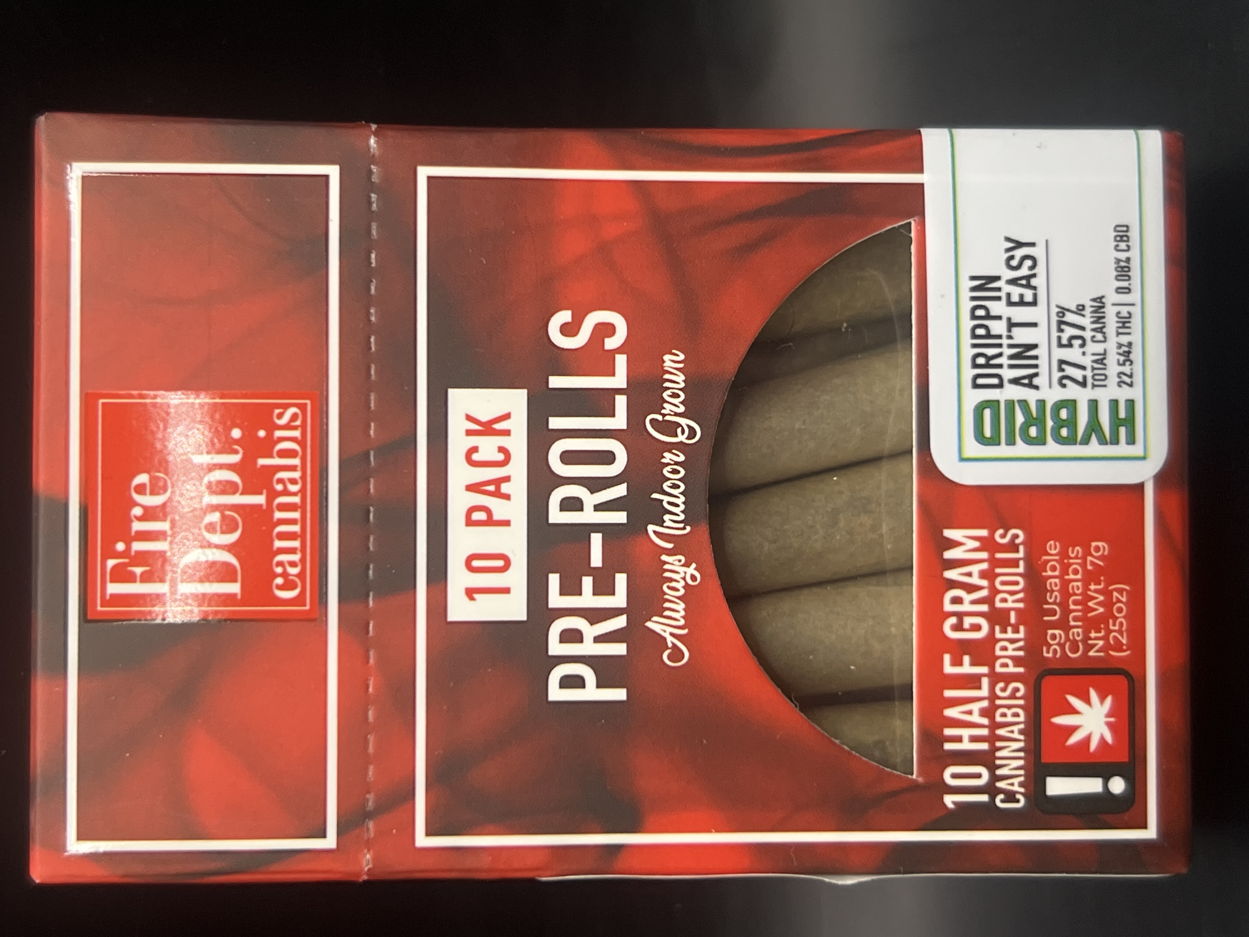 Photograph of product: Fire Dept. Drippin Ain't Easy Pre-Roll 10pk