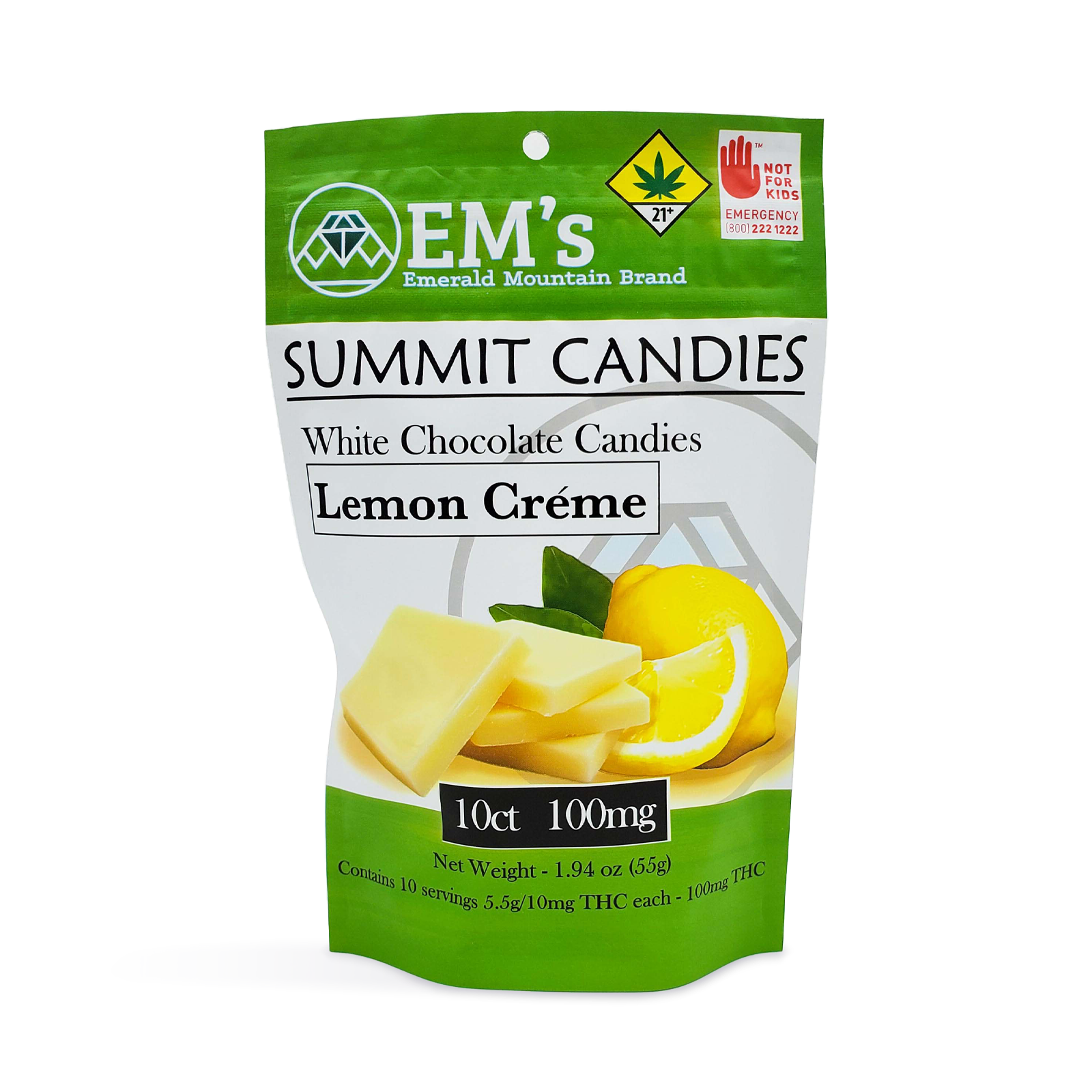 Photograph of product: White Chocolate Lemon Creme Candies 10-pack