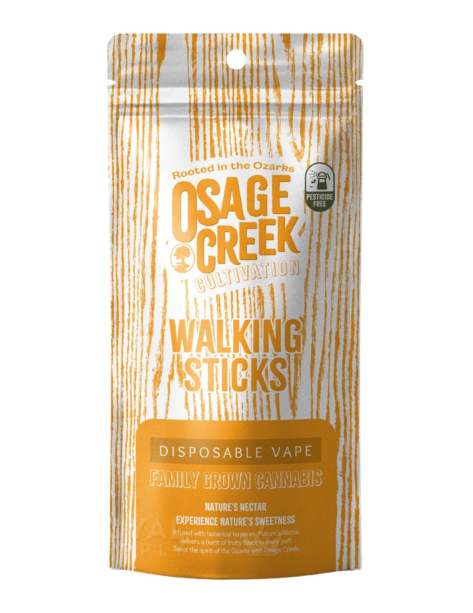 Photograph of product: Disposable Vape - Papaya Walking Stick (Nature's Nectar Distillate) - Osage