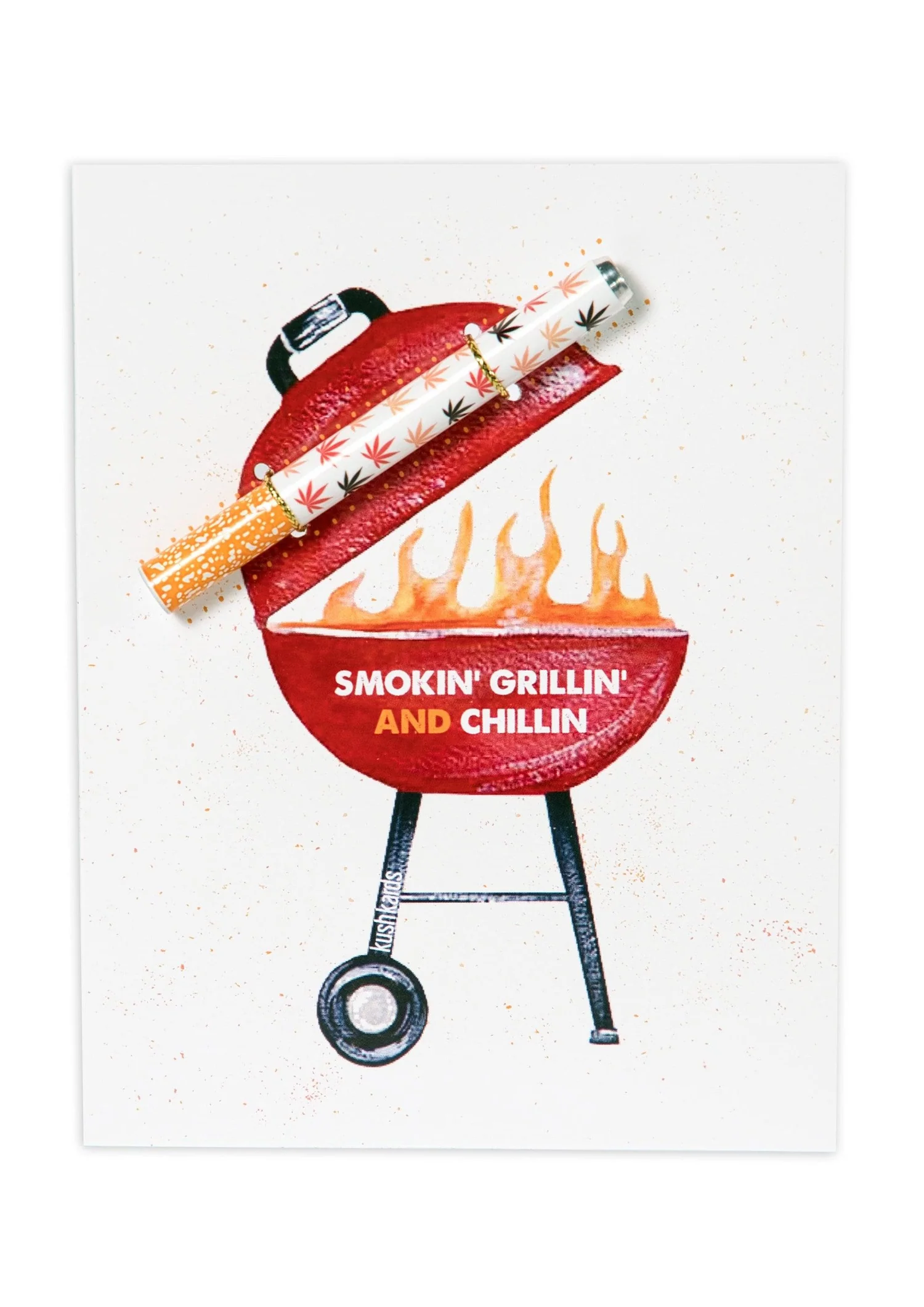 Photograph of product: Kush Kard Smokin, Grillin, Chillin One Hitter Greeting Card