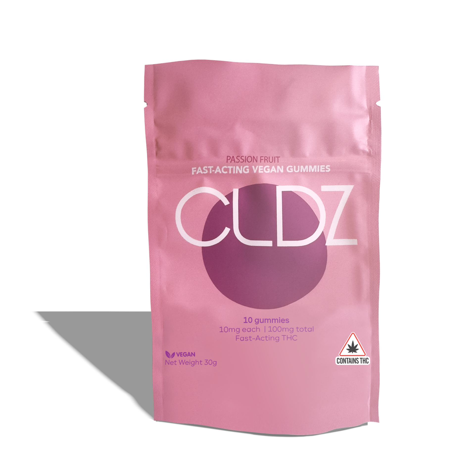 Photograph of product: Oui'd Gummies - TH-oui 9mg - Passion Fruit - 20pk