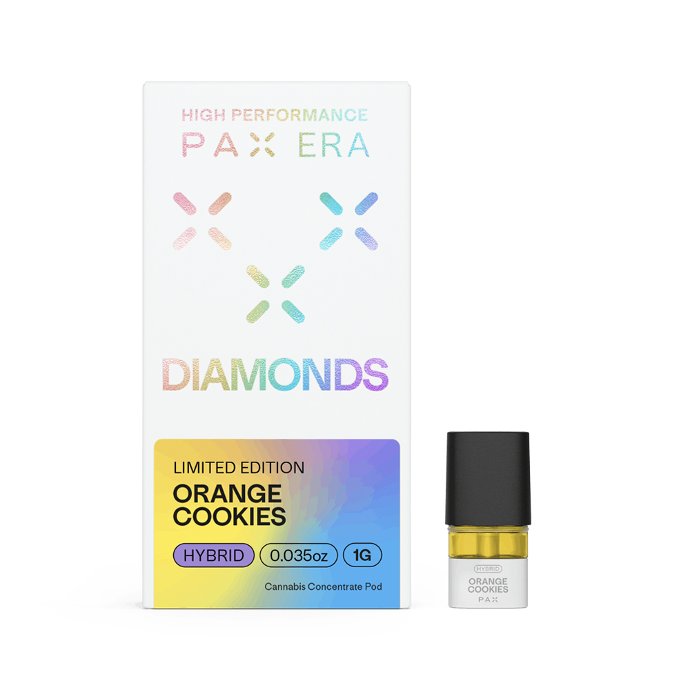 Photograph of product: ORANGE COOKIES DIAMONDS PAX POD [1 G]