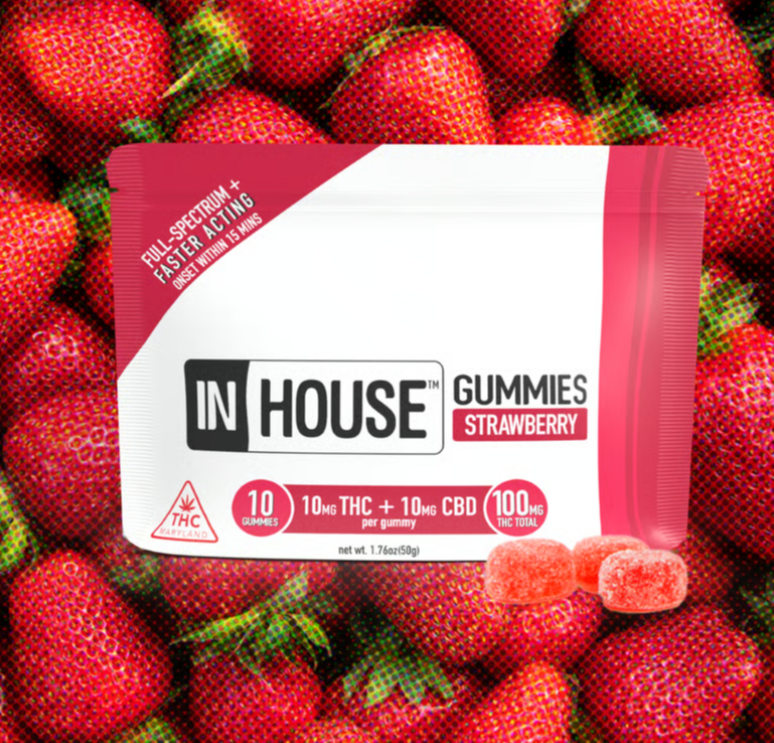 Photograph of product: In House Fast Acting Gummies Strawberry 10mg
