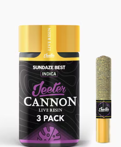 Photograph of instaPanelPhoto: JEETER - INFUSED PREROLL (LIVE RESIN) - 3PK - INDICA - SUNDAZE BEST
