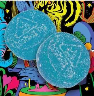 Photograph of product: Sapura - Blazing Blue Raspberry Gummies - 100mg