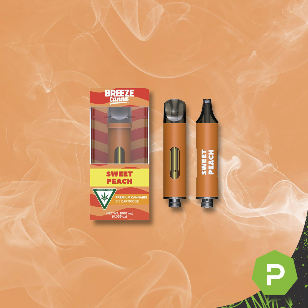 Photograph of product: Breeze Canna 510 Cartridge | Peach Rings