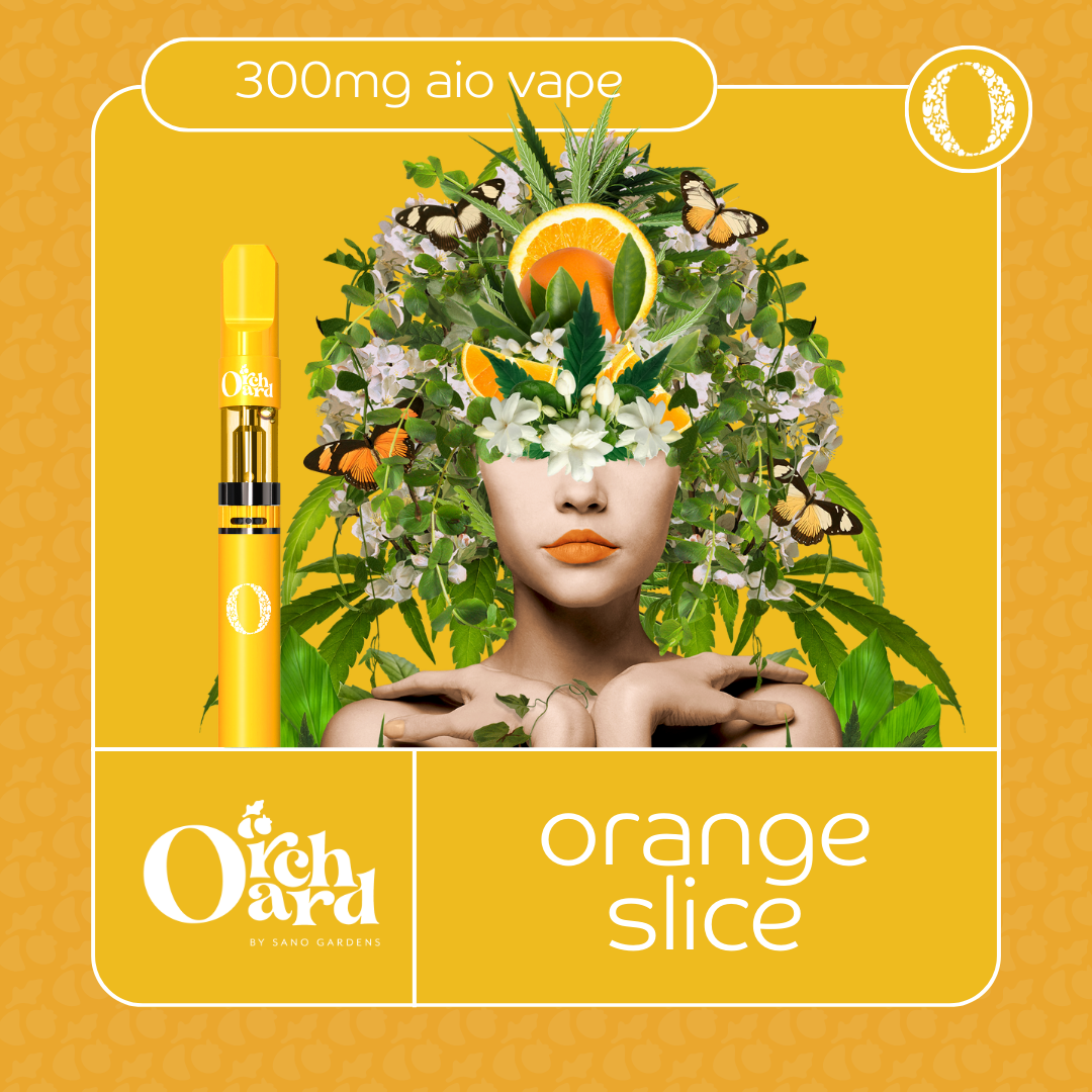 Photograph of product: (300mg) Orange Slice - Orchard Vape AIO