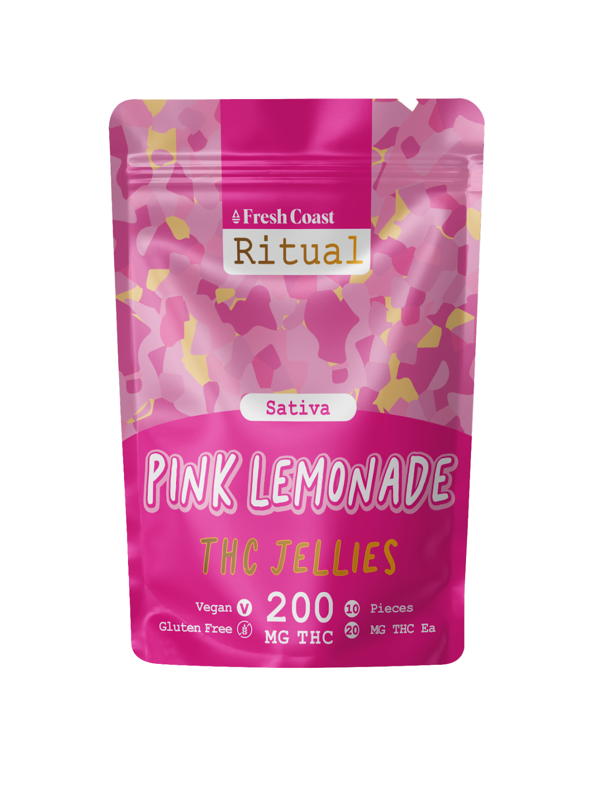 Photograph of product: Ritual Pink Lemonade Jellies Gummies 200mg Rec