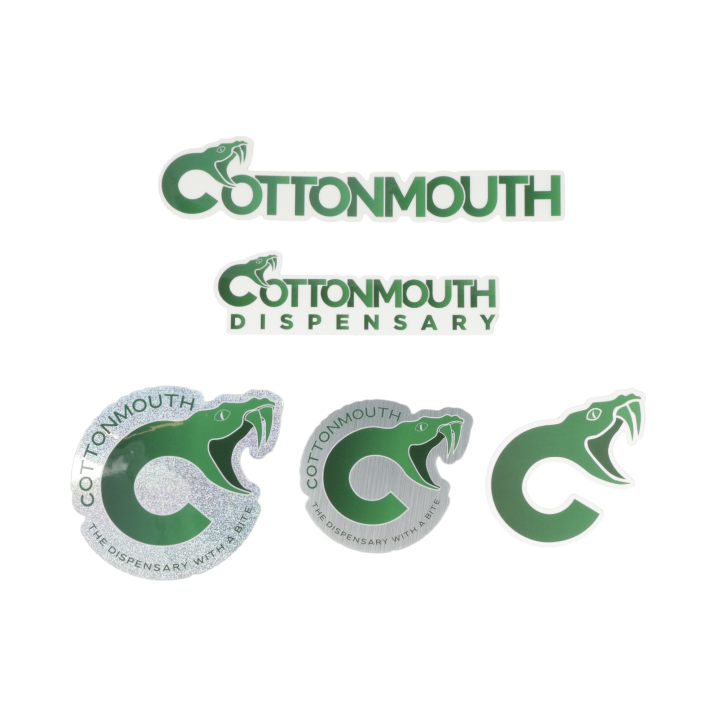 Photograph of product: Cottonmouth | Die Cut Stickers | 5pk