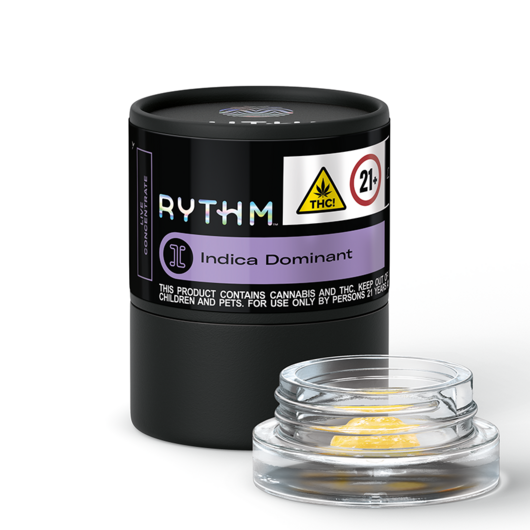 Photograph of product: Rythm | Kosher Kush | Live Resin Concentrate | Oui'd