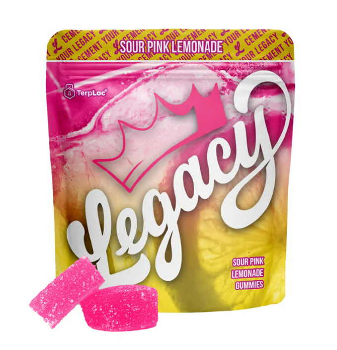 Photograph of product: Legacy | Sour Pink Lemonade 10pk | Edibles | 100mg