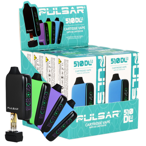 Photograph of product: Pulsar | 510 DL 2.0 PRO Auto Draw Variable Voltage Vape Bar 1000mAh | Assorted Colors