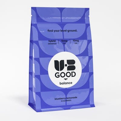 Photograph of product: Blueberry Lemonade 1:1 CBD Balance Gummies 100mg | 10pk - 